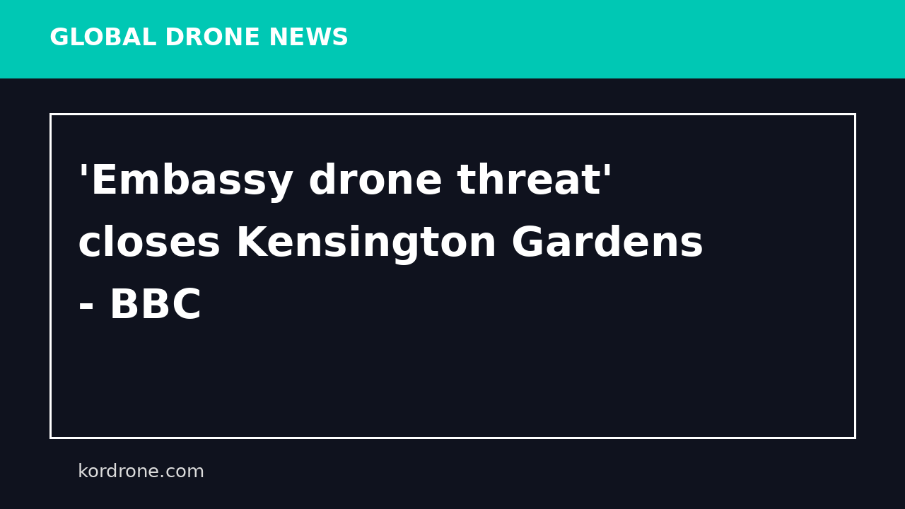 'Embassy drone threat' closes Kensington Gardens - BBC