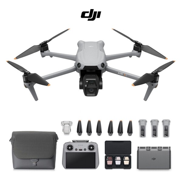 DJI AIR 3S 플라이모어 콤보 입문용 촬영 드론 (매빅 에어3S RC2 포함)