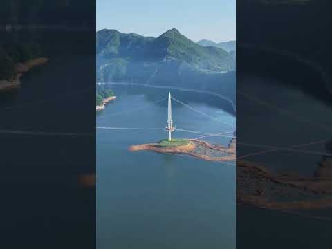 [드론촬영] 임실군(붕어섬출렁다리)_MAVIC3PRO/[Drone shooting] Imsil-gun (fish flutter leg)_MAVIC3PRO