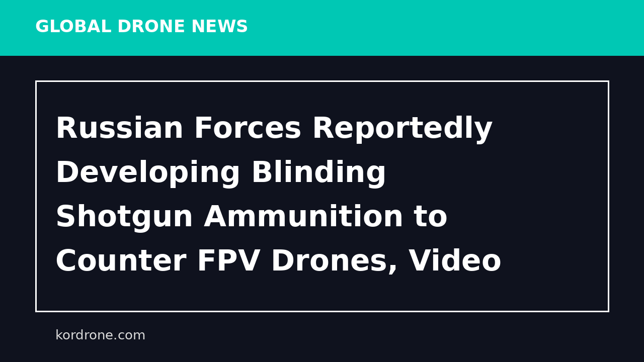 Russian Forces Reportedly Developing Blinding Shotgun Ammunition to Counter FPV Drones, Video - UNITED24 Media