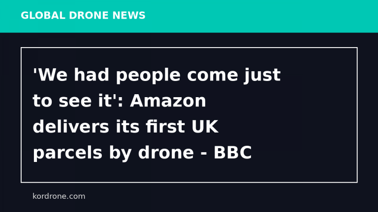 'We had people come just to see it': Amazon delivers its first UK parcels by drone - BBC