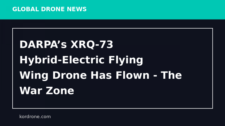 DARPA’s XRQ-73 Hybrid-Electric Flying Wing Drone Has Flown - The War Zone