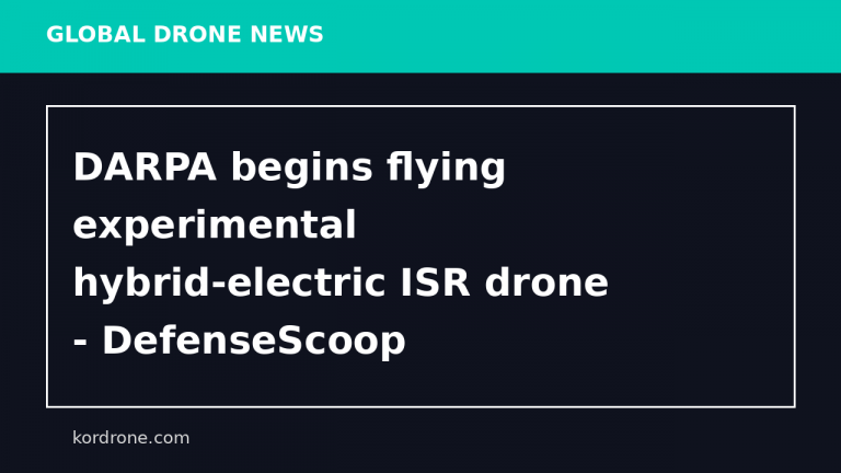 DARPA begins flying experimental hybrid-electric ISR drone - DefenseScoop