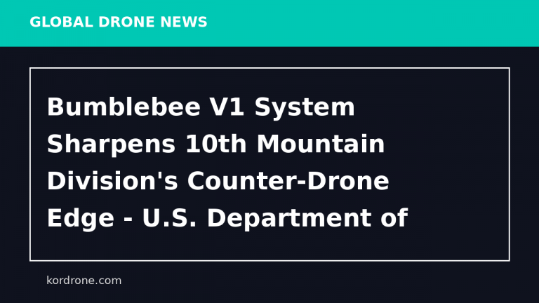 Bumblebee V1 System Sharpens 10th Mountain Division's Counter-Drone Edge - U.S. Department of War (.gov)