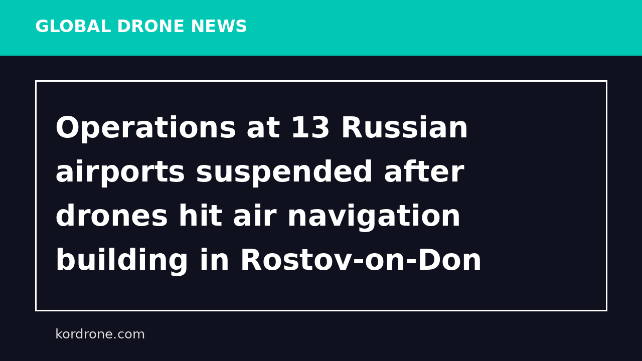 Operations at 13 Russian airports suspended after drones hit air navigation building in Rostov-on-Don - Українська правда