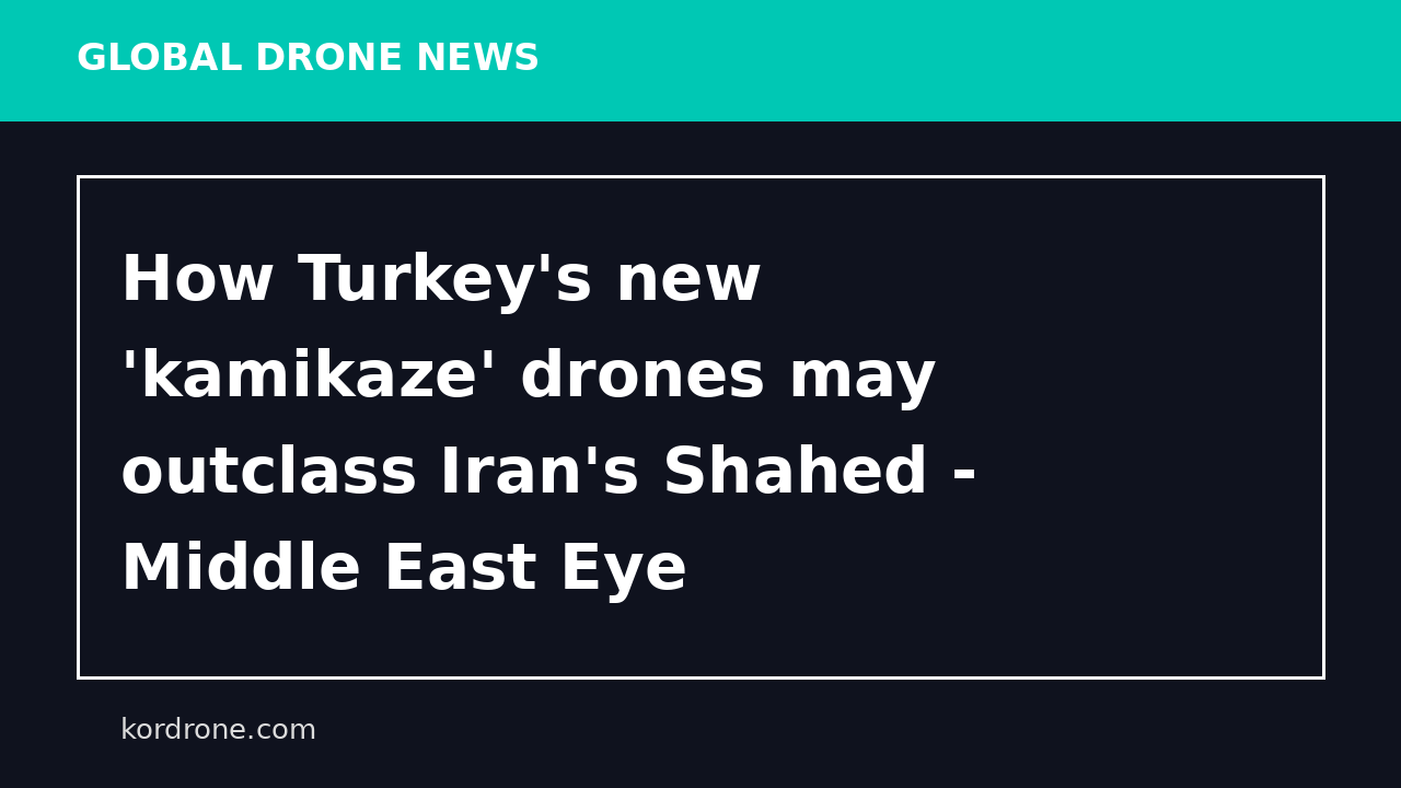 How Turkey's new 'kamikaze' drones may outclass Iran's Shahed - Middle East Eye