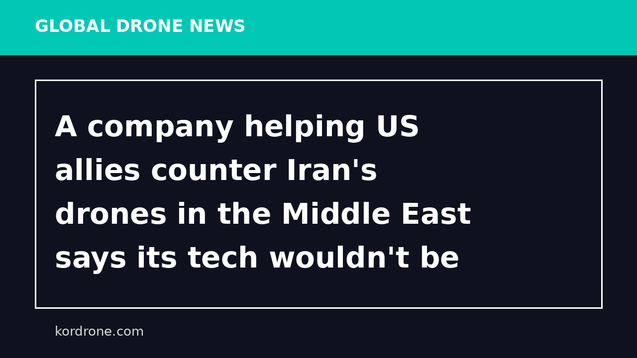 A company helping US allies counter Iran's drones in the Middle East says its tech wouldn't be where it is without Ukraine - Business Insider
