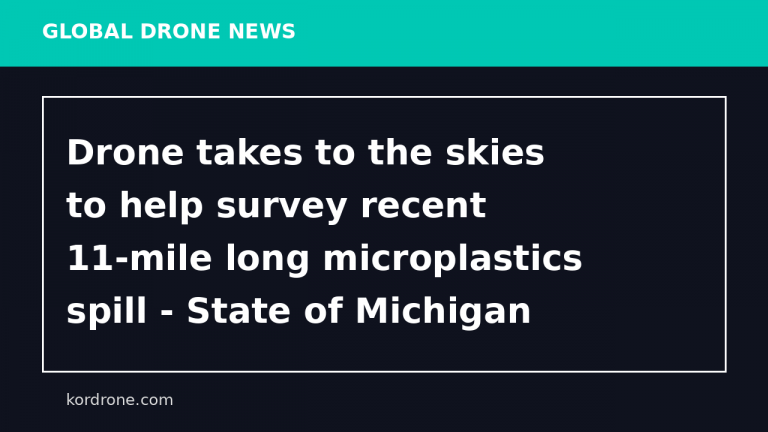 Drone takes to the skies to help survey recent 11-mile long microplastics spill - State of Michigan (.gov)
