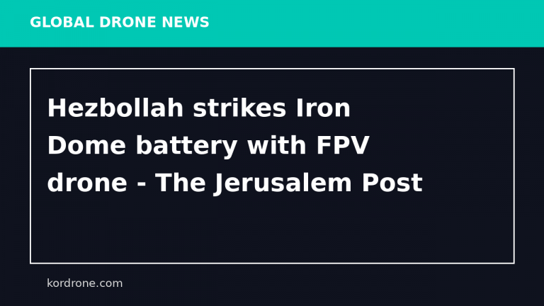 Hezbollah strikes Iron Dome battery with FPV drone - The Jerusalem Post