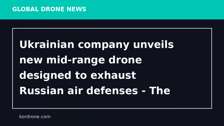 Ukrainian company unveils new mid-range drone designed to exhaust Russian air defenses - The Kyiv Independent