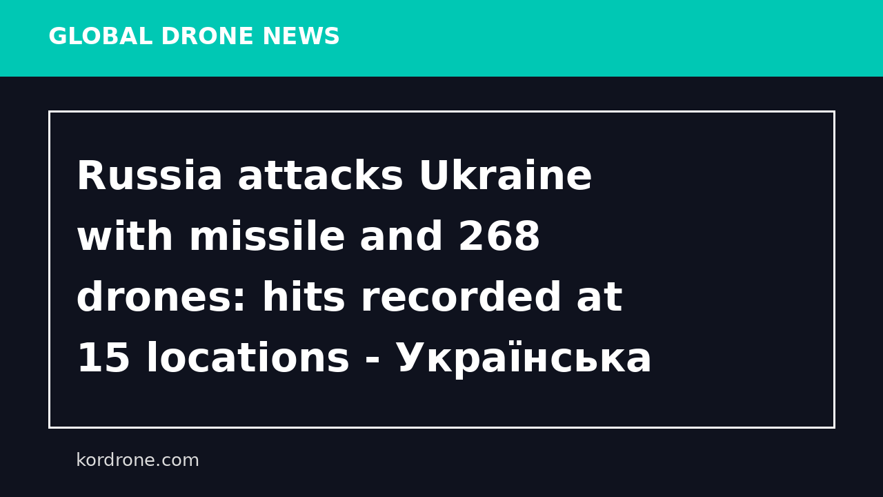 Russia attacks Ukraine with missile and 268 drones: hits recorded at 15 locations - Українська правда