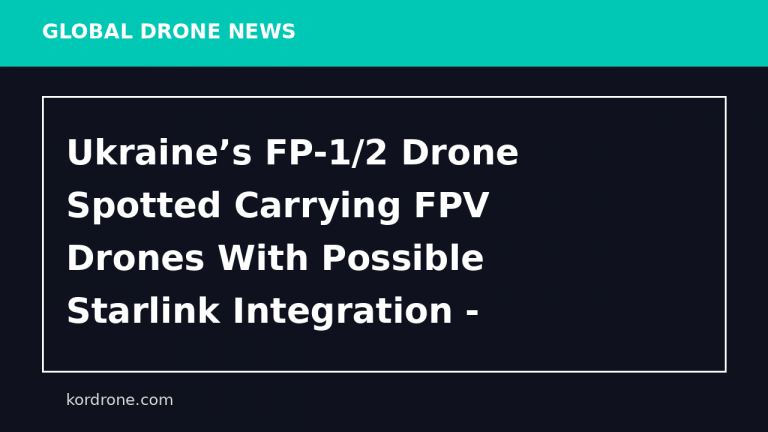 Ukraine’s FP-1/2 Drone Spotted Carrying FPV Drones With Possible Starlink Integration - UNITED24 Media