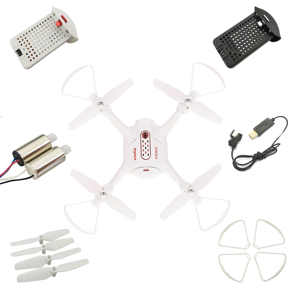 SYMA X23 X23W 미니 드론 배터리 부품 충전기 모터 날개 수리