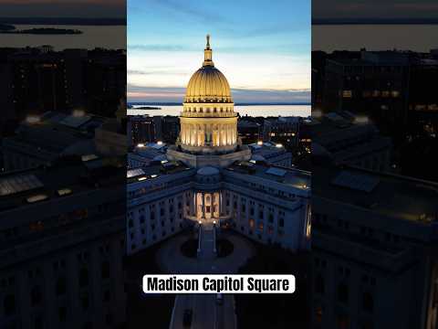 Madison Wisconsin State USA drone #sunset