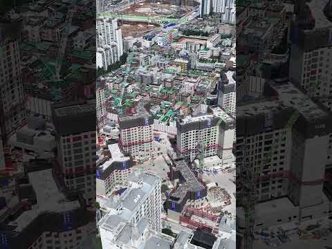 광명롯데캐슬시그니처 아파트 공사현장 드론영상 #Shorts