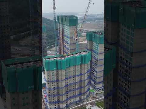 인천 래미안송도역센트리폴2BL 아파트 공사현장 드론영상 #Shorts