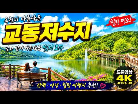 옥천 교동저수지, 빛의 호수와 아름다운 야경, 힐링 산책 명소