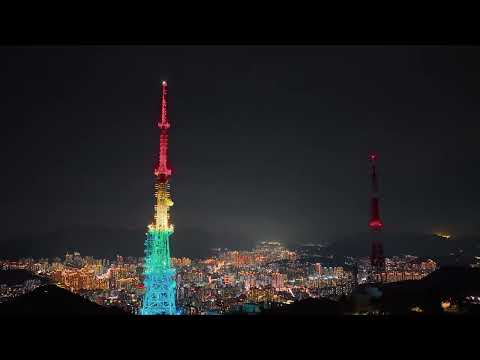 [UHD Drone Film] 부산남구 황령산 야경 드론 4K #황령산야경
