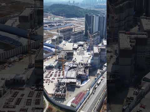 검단호수공원역 중흥S클래스 아파트 공사현장 드론영상 #Shorts